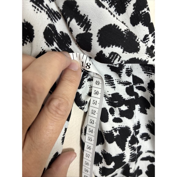 Merona White and Black Animal Print‎ High Low Dress Women's Size Small - Picture 9 of 13